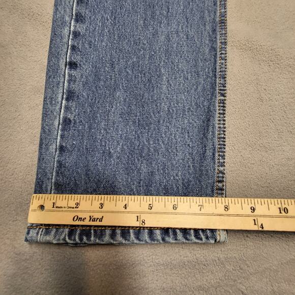 Levi's 505 Jeans Mens 34x29 Blue Regular Fit Straight Leg Denim Distressed - Picture 6 of 10